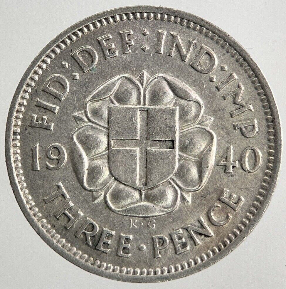 1940 George VI Threepence Silver Coin | Fine Collectable Grade