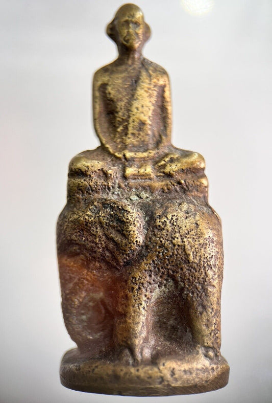 Old Thailand Brass Monk Buddha Statue Ornament | Height 5cm | a1203