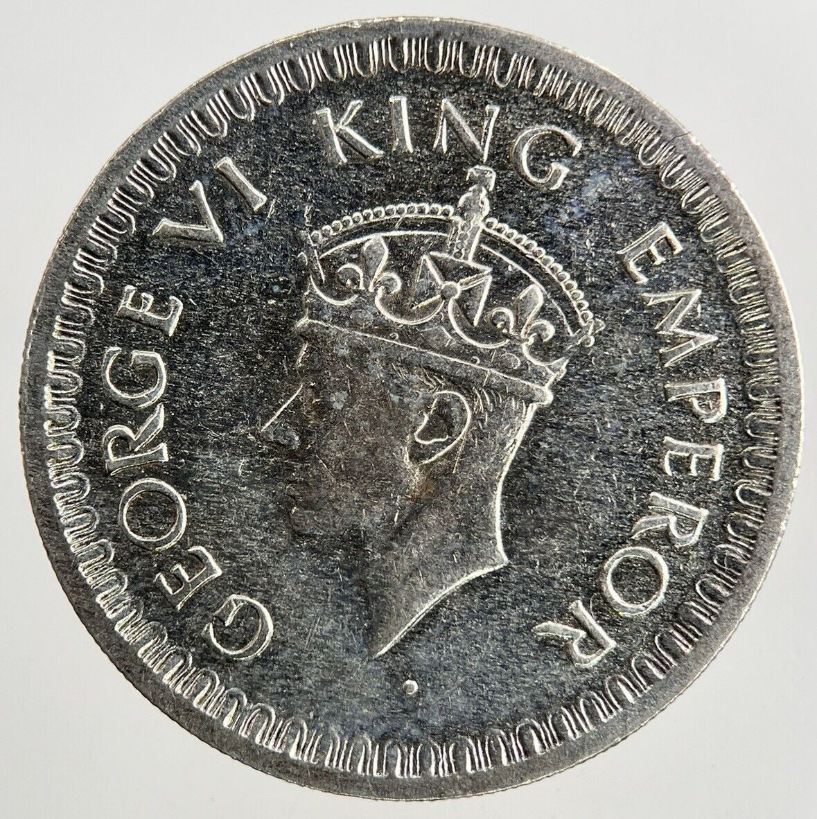 1944 India 1/2 Half Rupee Silver Coin | Fine Collectable Grade
