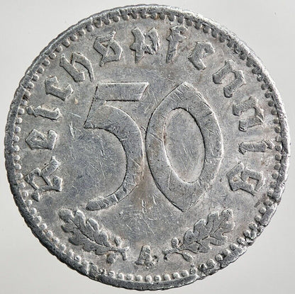 1939 - A Germany Nazi 50 Pfennig Coin | Collectable Grade | a1977