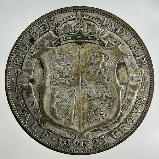 1925 George V Half - Crown Silver Coin | Fine Collectable Grade