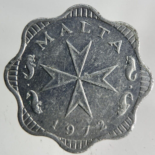 1972 Malta 2 Mils Coin | Fine Collectable Grade