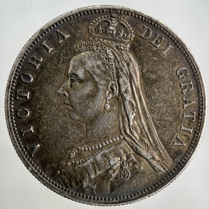1887 Victoria Half - Crown Silver Coin | Very High Grade