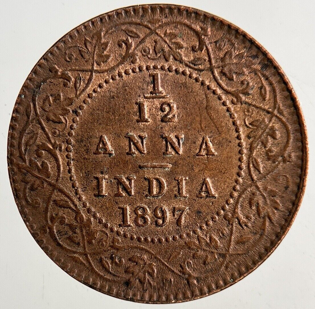 1897 India 1/12 Anna Coin | Very High Grade