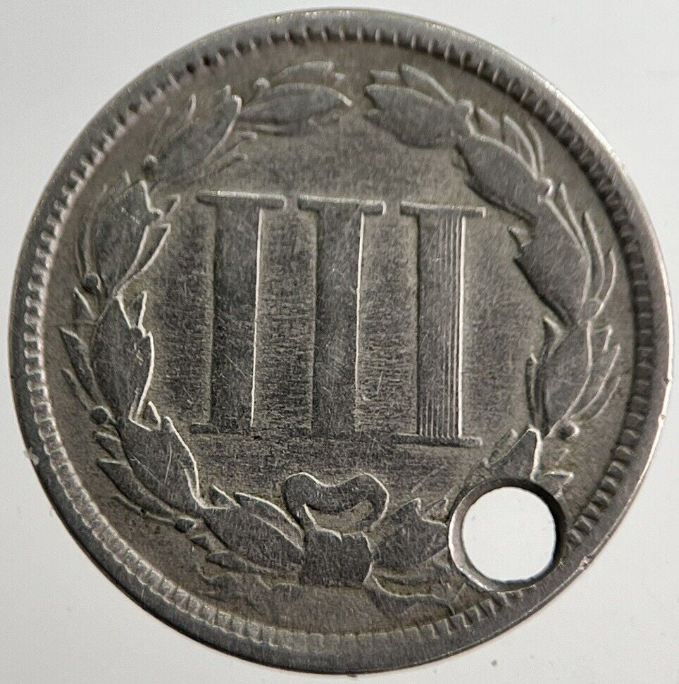 1865 US USA Nickel Coin | Fine Collectable Grade | a8291