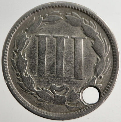 1865 US USA Nickel Coin | Fine Collectable Grade | a8291