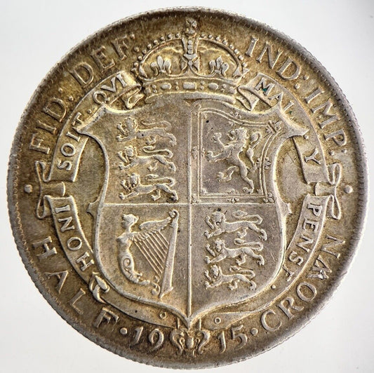 1915 George V Half - Crown Silver Coin | Very High Grade | a9871