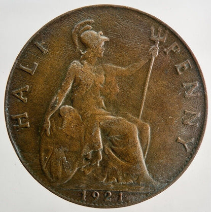 1921 George V Half - Penny Coin | Fine Collectable Grade