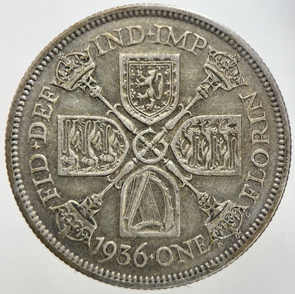 1936 George V Florin Silver Coin | Fine Collectable Grade | a7275