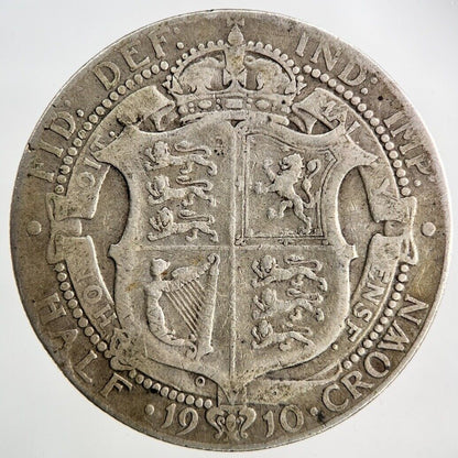 1910 Edward VII Half - Crown Silver Coin | Fine Collectable Grade