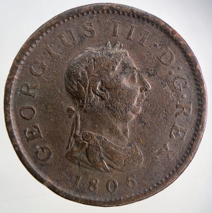 1806 George III 3rd One Penny Coin | Fine Collectable Grade