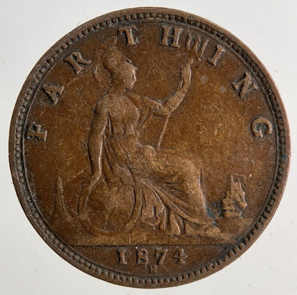 1874 - H Victoria Farthing Coin | Collectable Grade
