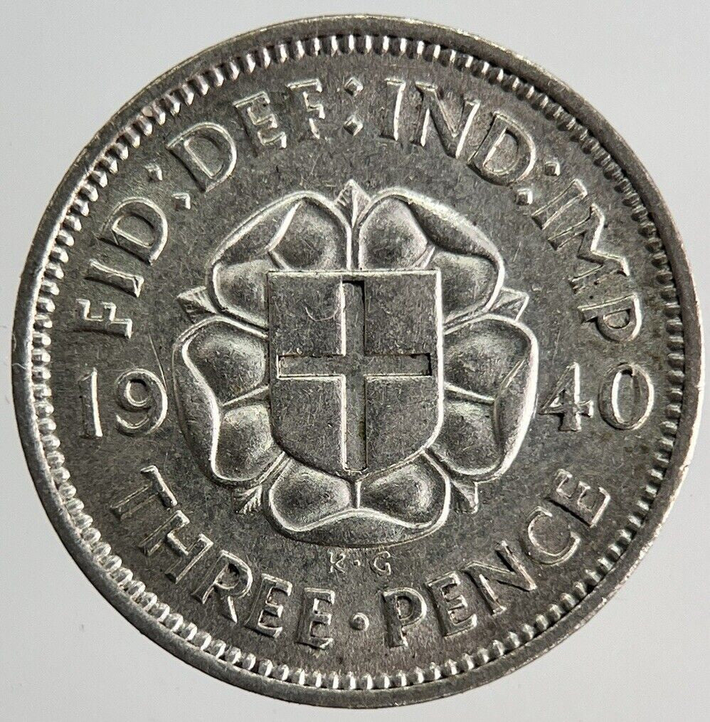1940 George VI Threepence Silver Coin | Very High Grade