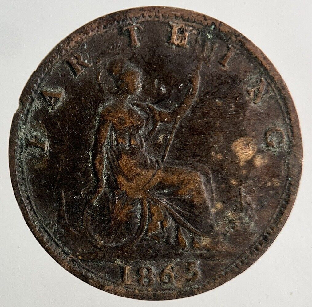 1865 Victoria Farthing Coin | Fine Collectable Grade | a5262