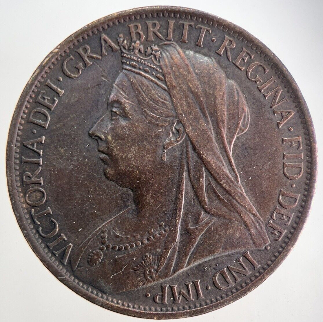 1899 Victoria One Penny Coin | Very High Grade | a9881