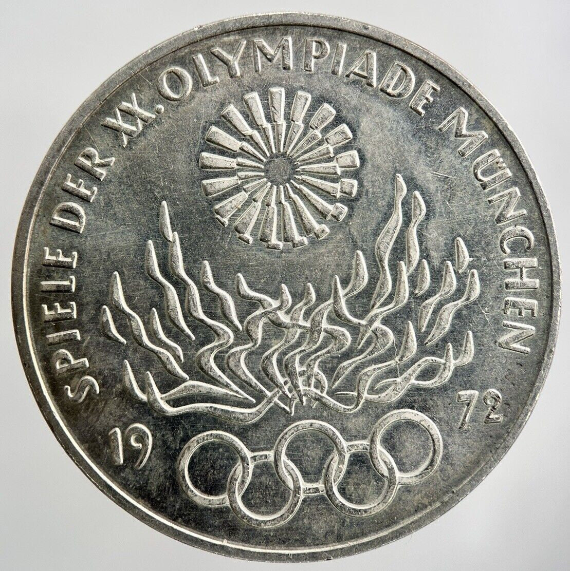 1972 - G 10 Mark Munich Olympics Silver Germany Coin | Collectable Grade | a677