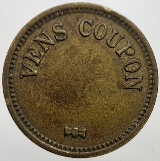 USA Candy Machine Circa - 1920 Vens Coupon Token Coin | Collectable Grade a7309