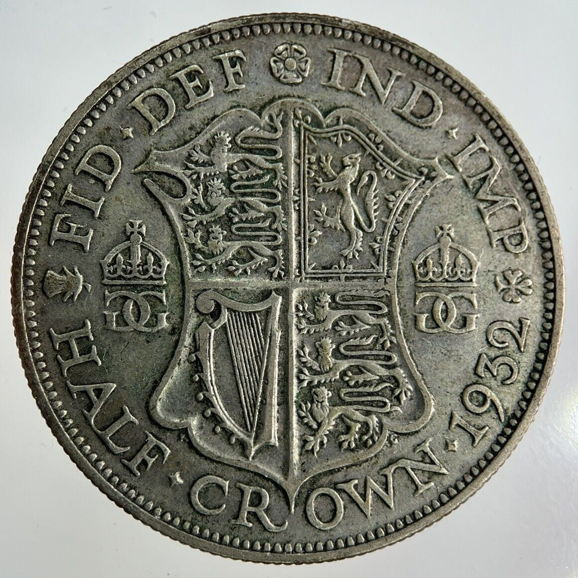 1932 George V Half - Crown Silver Coin | Fine Collectable Grade