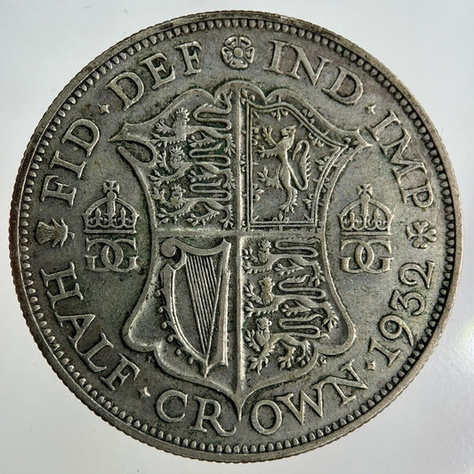 1932 George V Half - Crown Silver Coin | Fine Collectable Grade
