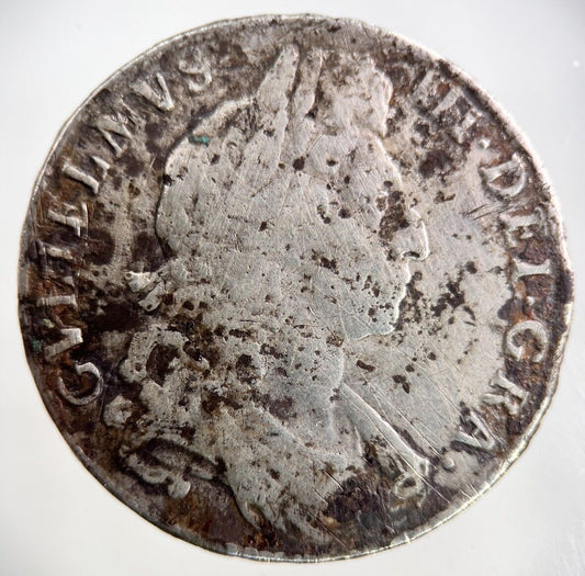 1697 William III 3rd Half - Crown Silver Coin | Fine Collectable Grade