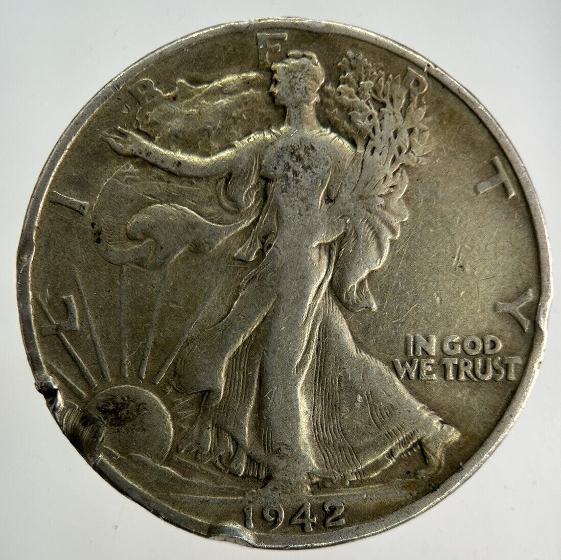1942-D US USA Liberty Half Dollar Silver Coin | Fine Collectable Grade