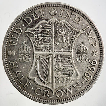 1936 George V Half - Crown Silver Coin | Fine Collectable Grade