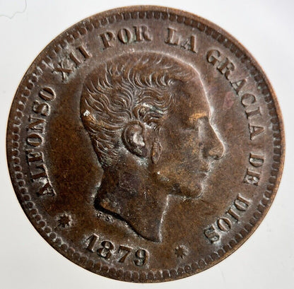 1879 Spain 5 Centimos Coin | Very High Grade