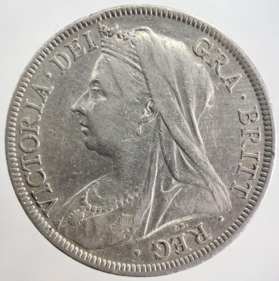 1895 Victoria Half - Crown Silver Coin | Fine Collectable Grade | a369