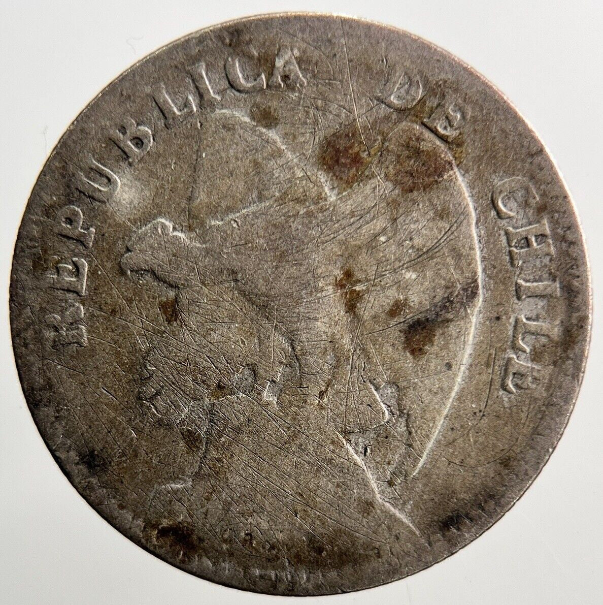 1909 Chile Veinte 20 Centavos Silver Coin | Collectable Grade | a3726