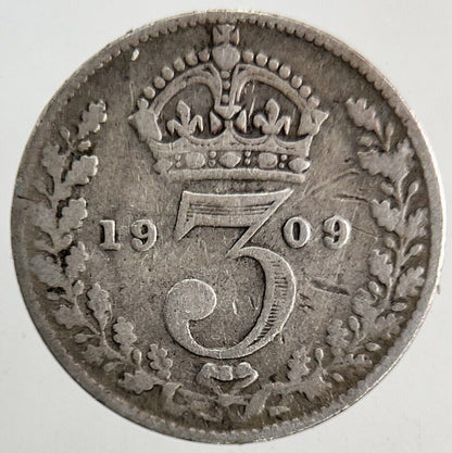 1909 Edward VII Threepence Silver Coin | Collectable Grade
