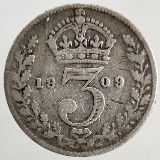 1909 Edward VII Threepence Silver Coin | Collectable Grade