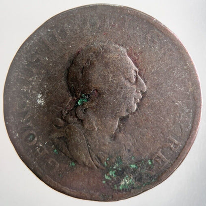 1799 George III 3rd Half - Penny Coin | Fair Grade | a4390