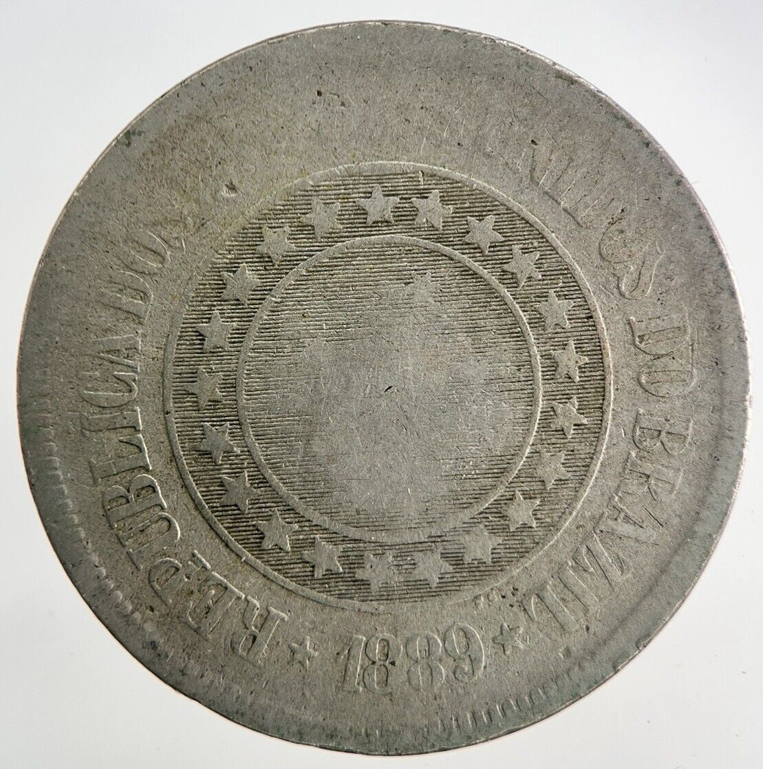 1889 Brazil 200 Reis Coin | Fair Grade