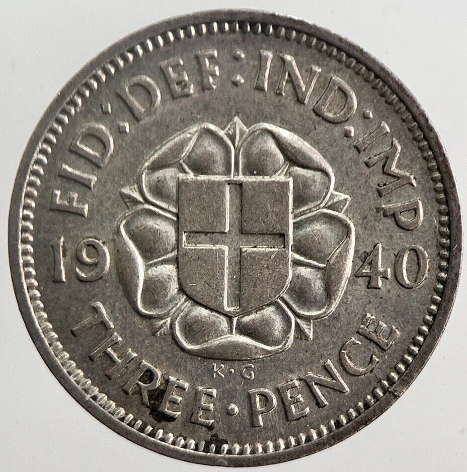 1940 George VI Threepence Silver Coin | Very High Grade | a5847