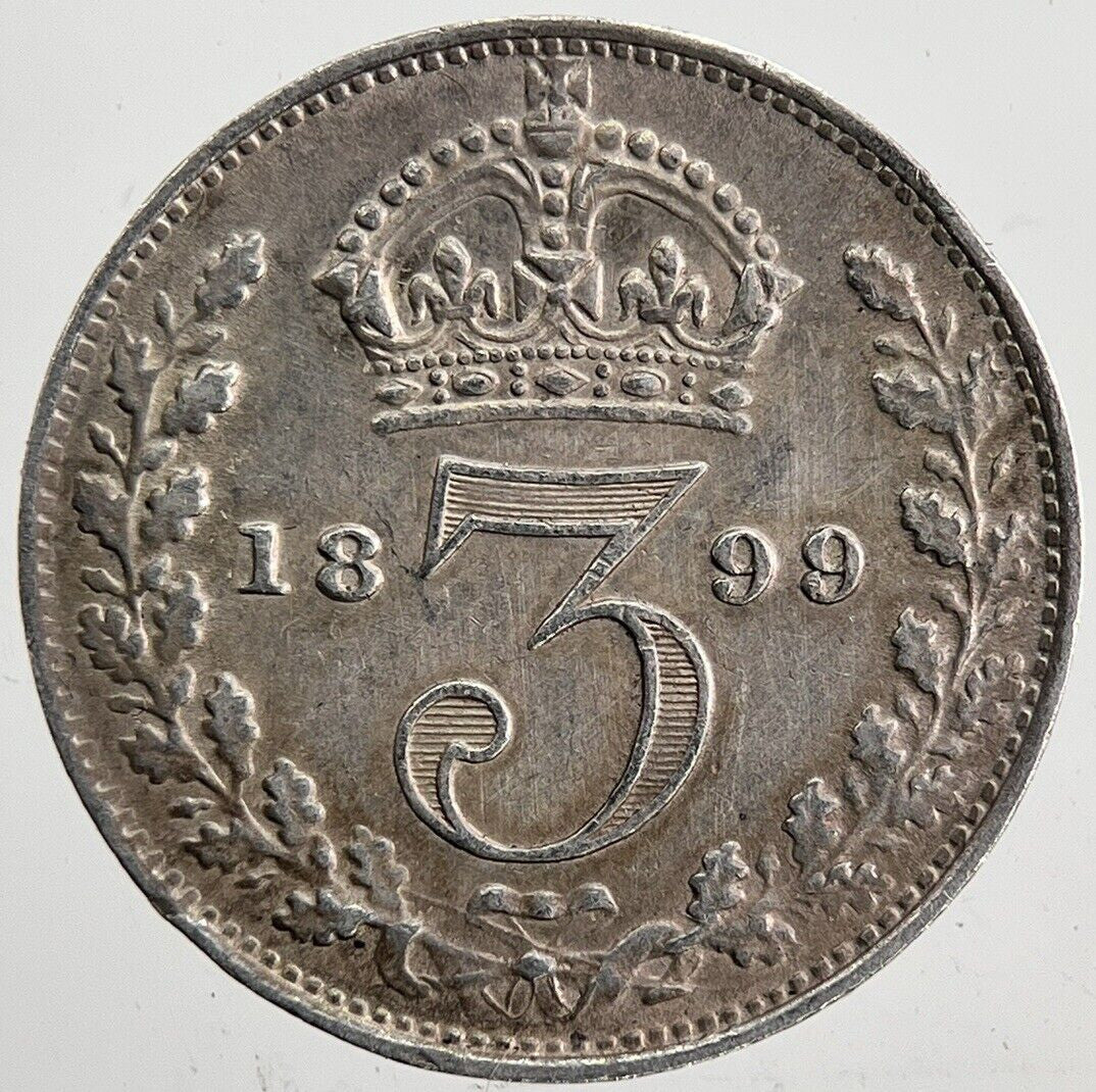 1899 Victoria Threepence Silver Coin | Very High Grade | a5999