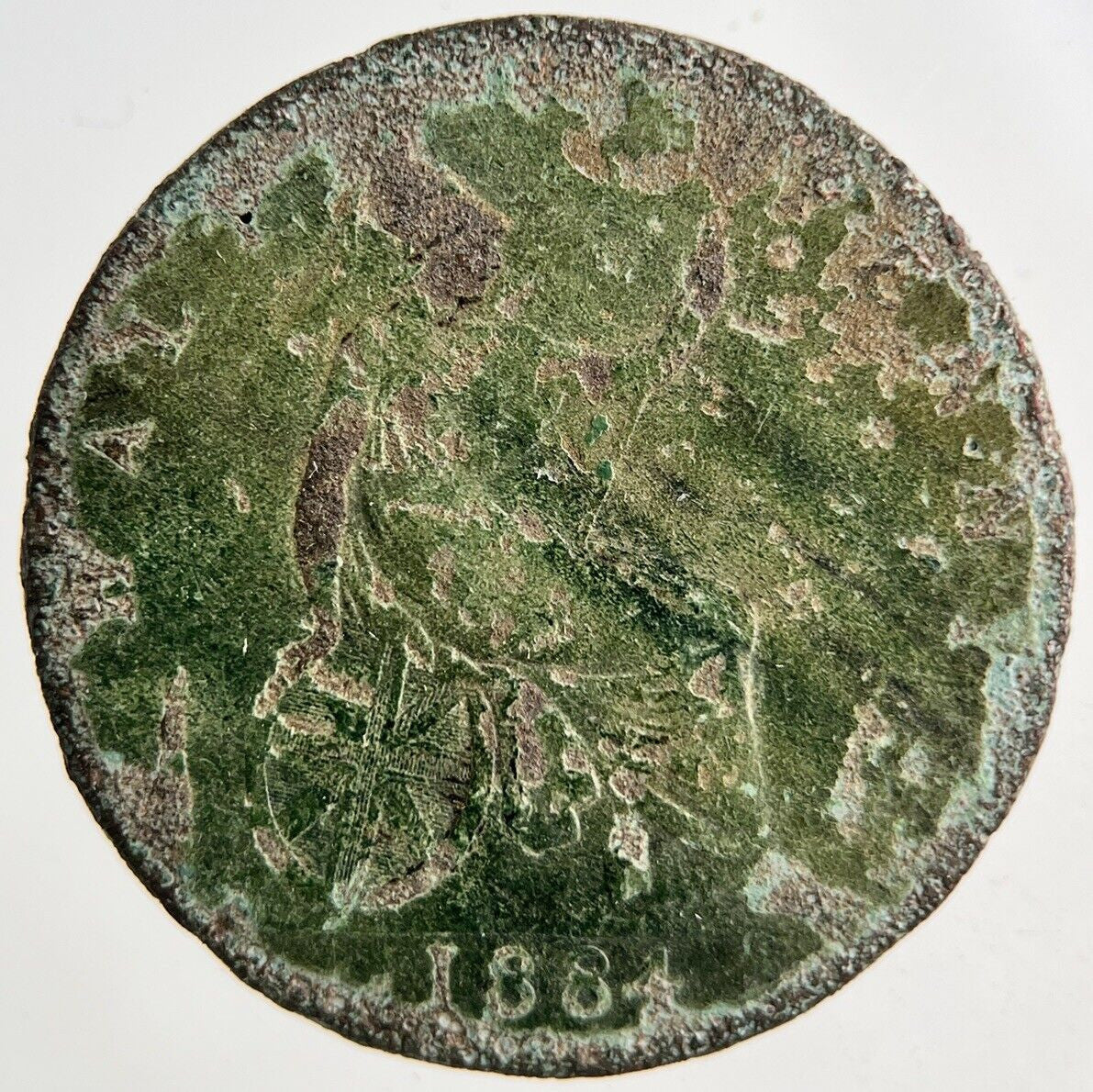 1884 Victoria Half - Penny Coin | Collectable Grade