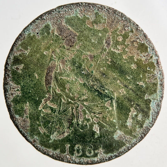 1884 Victoria Half - Penny Coin | Collectable Grade