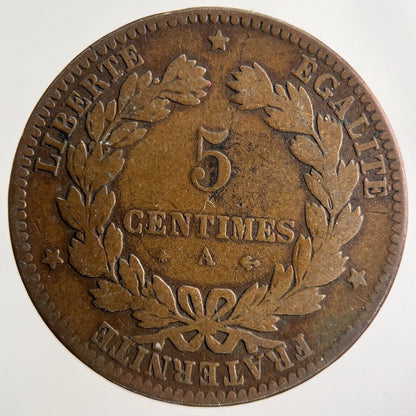 1876 France 5 Centimes Coin | Collectable Grade