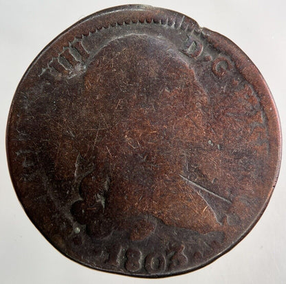 1803 Spain 8 Maravedis Coin | Collectable Grade