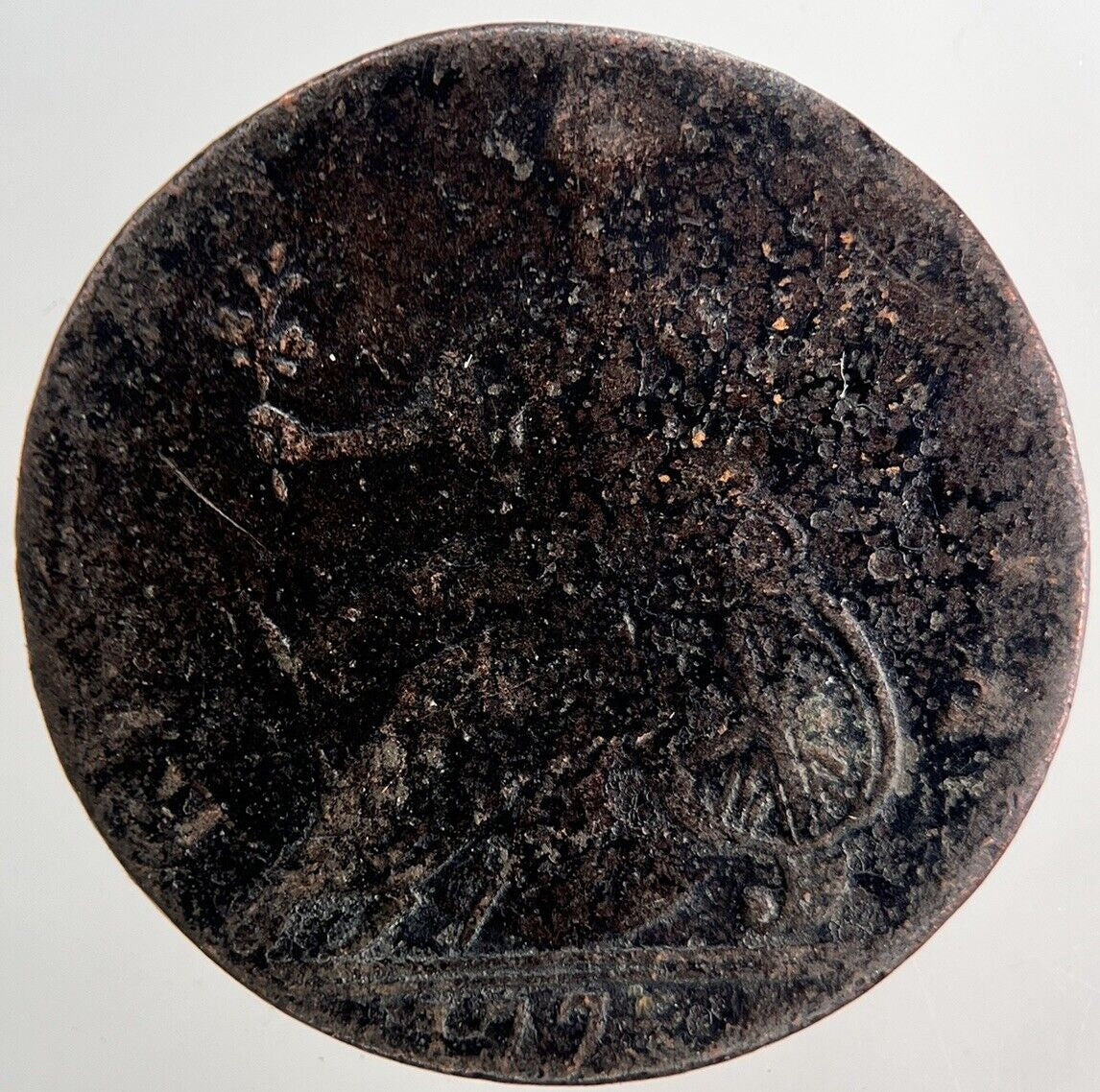 1775 George 3rd III Half - Penny British Coin | Fine Collectable Grade