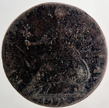 1775 George 3rd III Half - Penny British Coin | Fine Collectable Grade