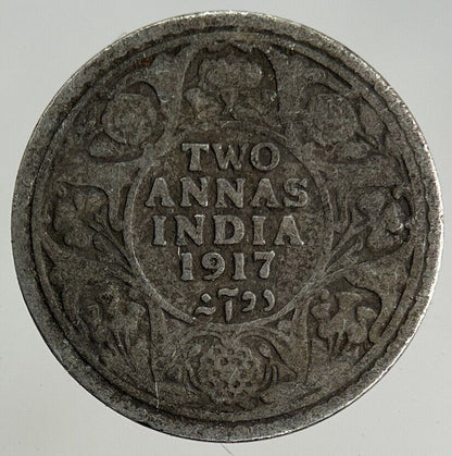 1917 India 2 Annas Silver Coin | Collectable Grade