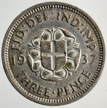 1937 George VI Threepence Silver Coin | Fine Collectable Grade
