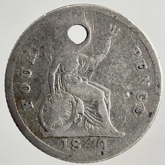 1840 Victoria Four-Pence Groat Silver Coin | Collectable Grade