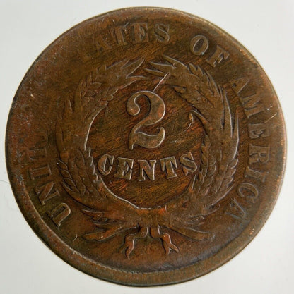 1864 US USA Shield 2 Cents Coin | Collectable Grade