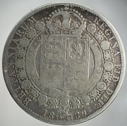 1889 Victoria Half - Crown Silver Coin | Collectable Grade