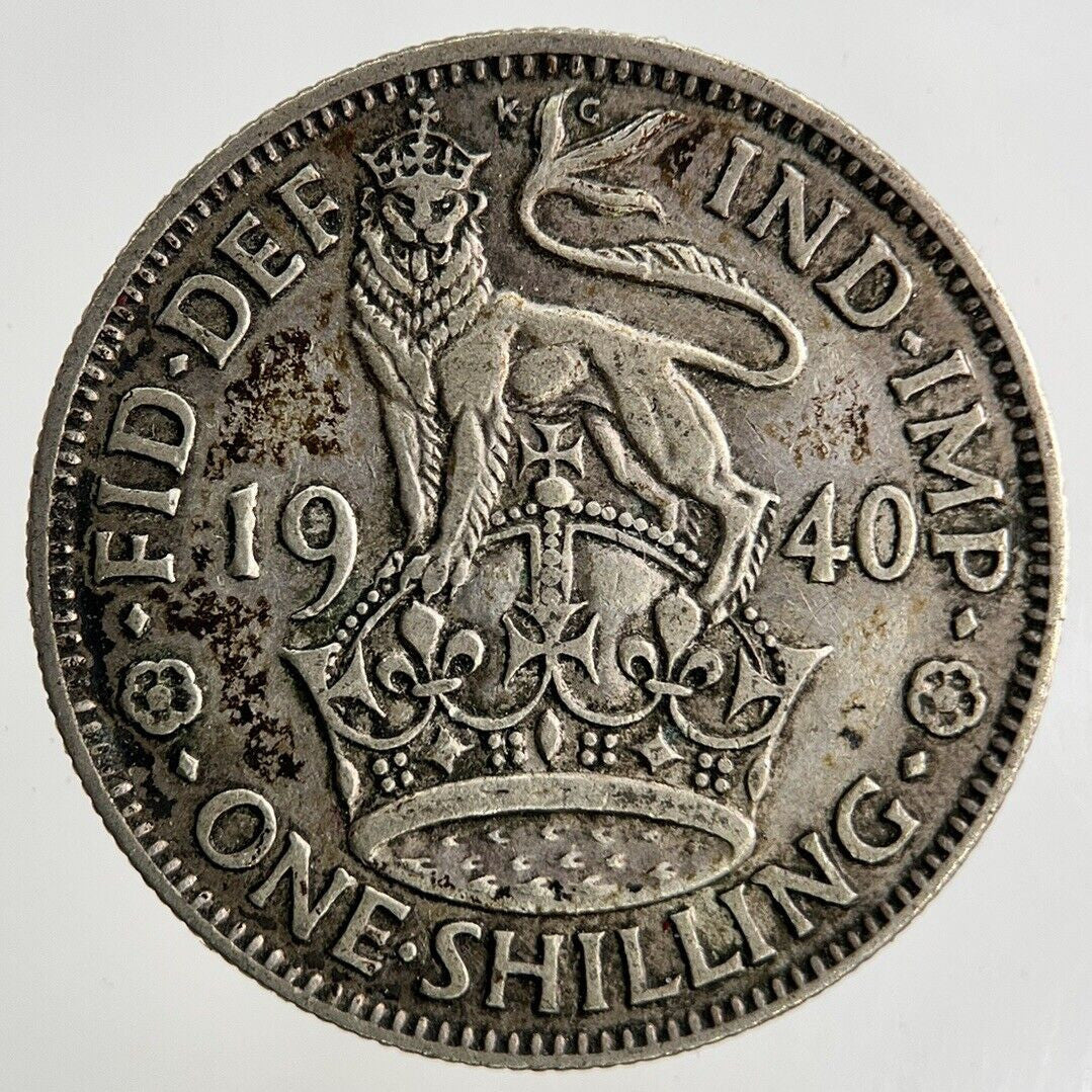 1940 George VI Shilling Silver Coin | Fine Collectable Grade
