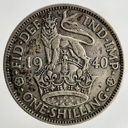 1940 George VI Shilling Silver Coin | Fine Collectable Grade