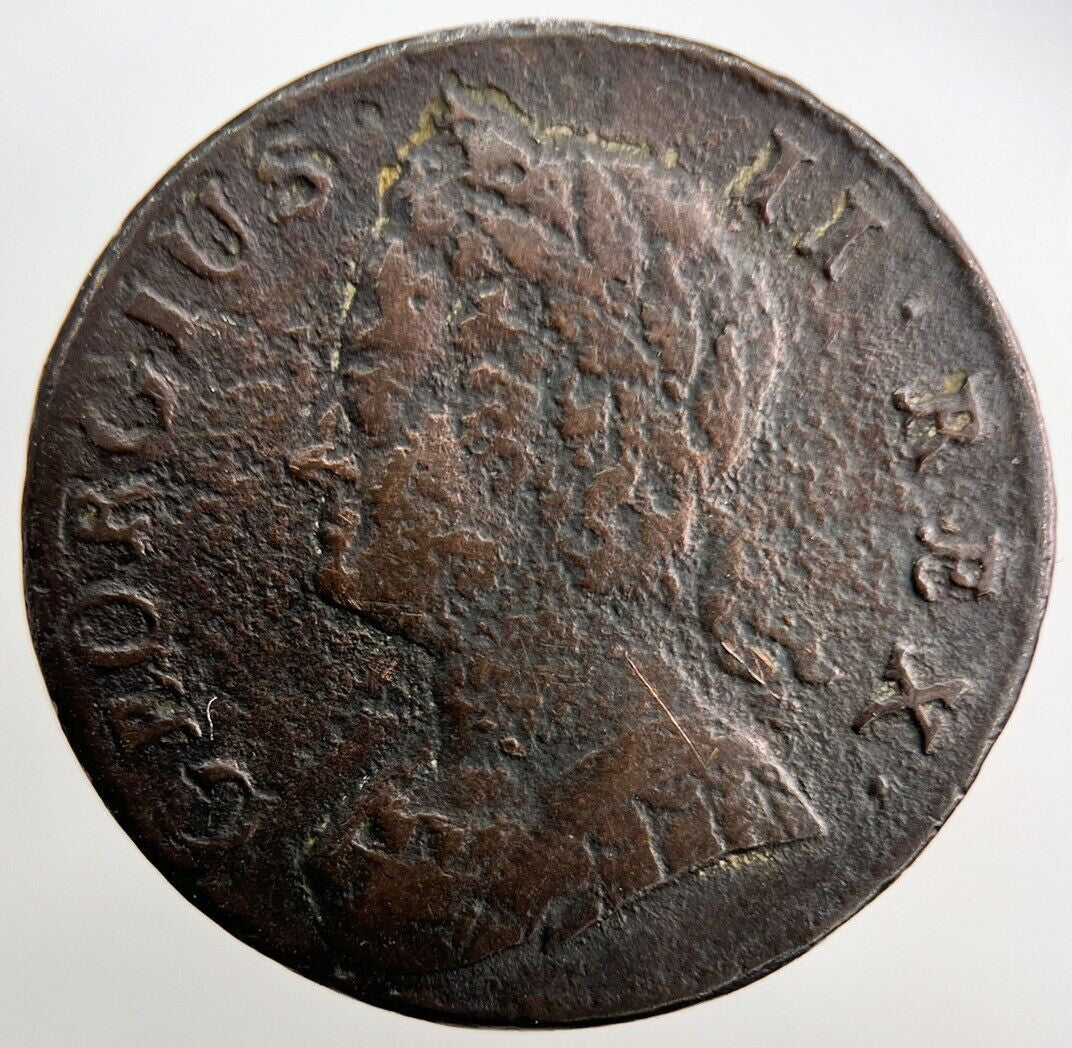 1745 George II Half - Penny | British Copper Coin | Collectable Grade | a1441