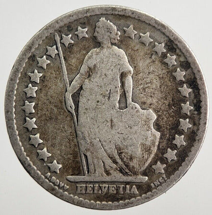 1898 Switzerland 1/2 Half Franc Silver Coin | Collectable Grade | a299